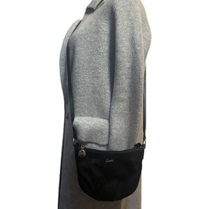 Coach black leather small crossbody